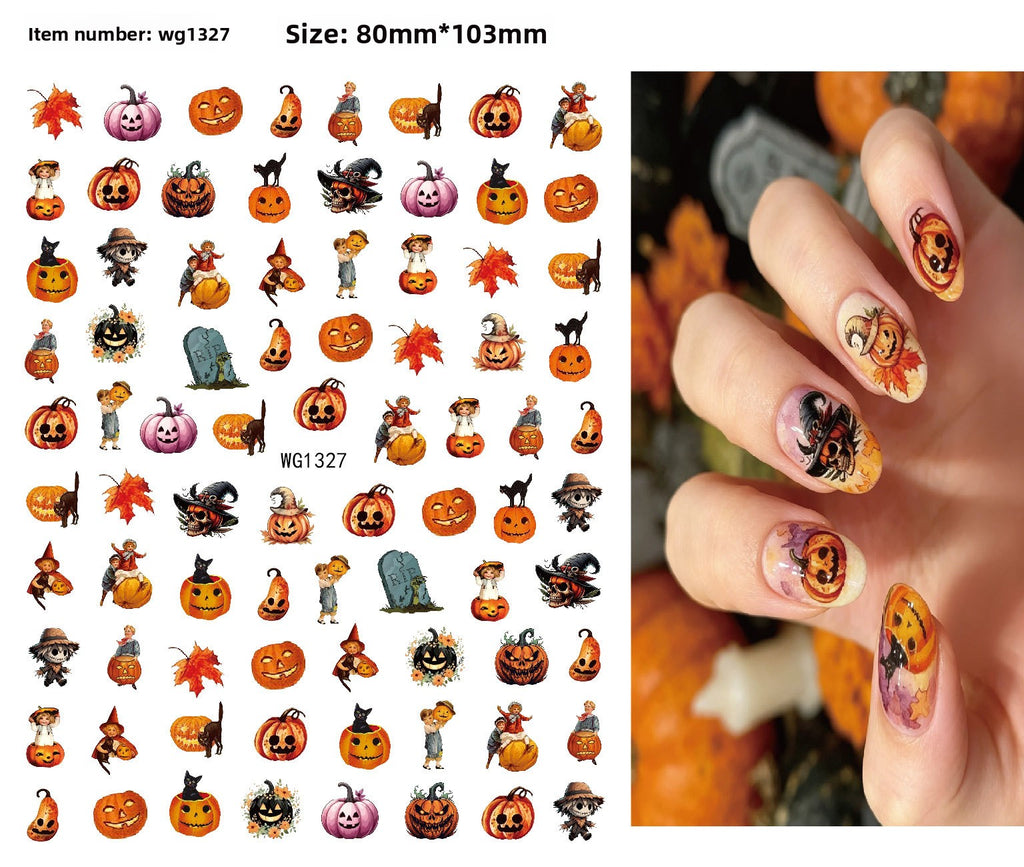 Calcomanías de Uñas de Halloween