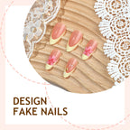 3D Flower French Manicure Nails Pearl Glitter Decoration