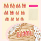 3D Flower French Manicure Nails Pearl Glitter Decoration